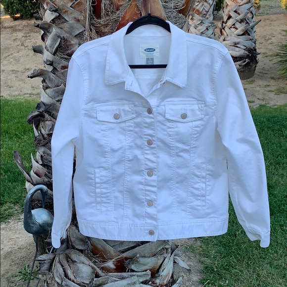 old navy white denim jacket